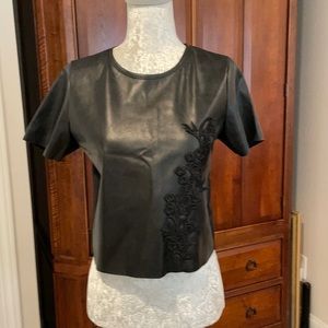 Zara faux leather crop top size S